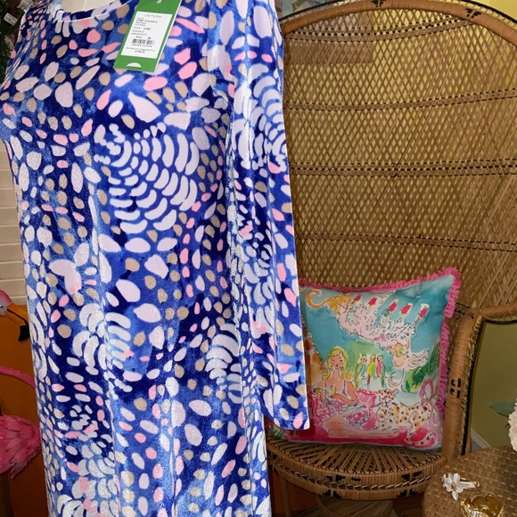 Lilly Pulitzer Olive Velour Dress Sparkling Grotto Size XXS ,XS - Picture 11 of 16